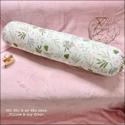 Vỏ Gối Ôm Người Lớn Cotton Đũi Sơ Đậu Nành Mềm Mịn Mát An Toàn Với Mọi Loại Da Kích Thước 35x105cm EmmiBedding