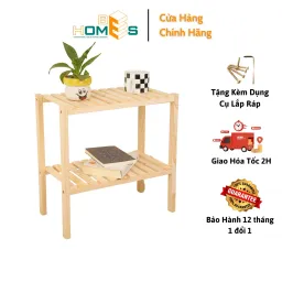 Kệ Giày Gỗ 2 Tầng 50cm