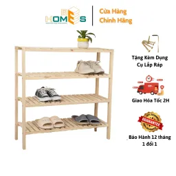 Kệ Giày Gỗ 4 Tầng 80cm