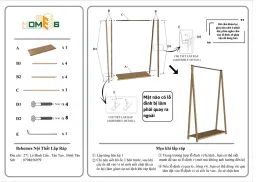 Kệ Treo Quần Áo 1 Tầng