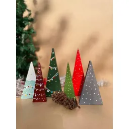 Bộ 3 Núi Tam Giác Trang Trí Noel Từ Gỗ Thông, Chóp Núi Gỗ Decor Giáng Sinh