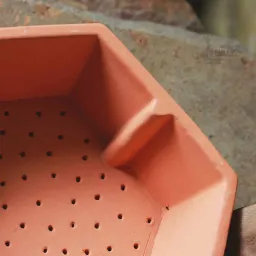 Chậu Đất Nung Trồng Sen Đá, Xương Rồng Hình Ngũ Giác 18cm x 5cm