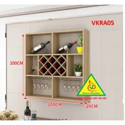 Kệ Rượu Trang Trí Treo Tường VKRA05 - VĐ Smart Furrniture NỘI THẤT LẮP RÁP VIENDONGADV