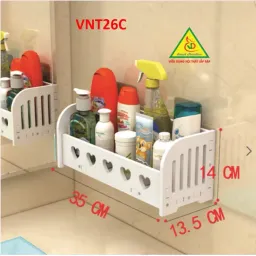 Kệ Treo Tường Nhà Tắm Gỗ Nhựa PVC VNT25 - 26C - VĐ Smart Furrniture NỘI THẤT LẮP RÁP VIENDONGADV