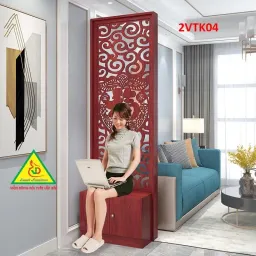 Tủ Kệ Kiêm Vách Ngăn Phòng Khách Nhà Bếp 2VTK03 - VĐ Smart Furrniture NỘI THẤT LẮP RÁP VIENDONGADV