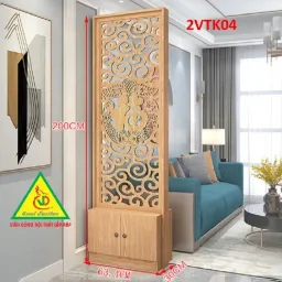 Tủ Kệ Kiêm Vách Ngăn Phòng Khách Nhà Bếp 2VTK03 - VĐ Smart Furrniture NỘI THẤT LẮP RÁP VIENDONGADV