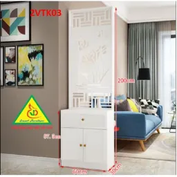 Tủ Kệ Kiêm Vách Ngăn Phòng Khách Nhà Bếp 2VTK03 - VĐ Smart Furrniture NỘI THẤT LẮP RÁP VIENDONGADV