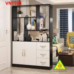 Tủ Kệ Vách Ngăn Phòng Khách Nhà Bếp Gỗ MDF VNTT04B -VĐ Smart Furrniture NỘI THẤT LẮP RÁP VIENDONGADV