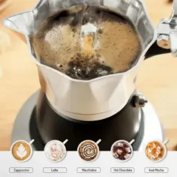 Ấm Pha Cà Phê Moka Pot 150ML, 300ML Đun Bếp Điện Phong Cách Ý, Bình Pha Cà Phê Espresso Siêu Tốc Cao Cấp