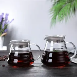 Bình Thủy Tinh Kèm Phễu V60 Pha Cà Phê Pour Over 360ML