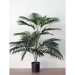 Cây Dừa Giả Kèm Chậu Nhựa Đen Trang Trí Văn Phòng, Phòng Ngủ Cao 75cm - CC82 - Jassi Decor