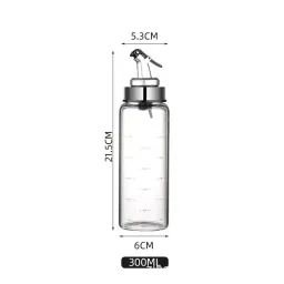 Chai Đựng Dầu Ăn Thủy Tinh Vòi Rót Bấm Tay Chia Vạch 160ML Đến 500ML Trong Nhà Bếp