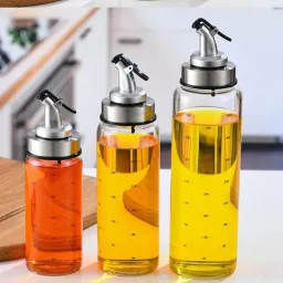 Chai Đựng Dầu Ăn Thủy Tinh Vòi Rót Bấm Tay Chia Vạch 160ML Đến 500ML Trong Nhà Bếp