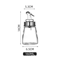 Chai Đựng Dầu Ăn Thủy Tinh Vòi Rót Bấm Tay Chia Vạch 160ML Đến 500ML Trong Nhà Bếp