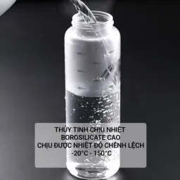 Chai Lọ Bình Đựng Dầu Ăn Thủy Tinh Có Chia Vạch Tay Cầm Thép Nắp Mở Tự Động Thông Minh 300ML 500ML Trong Nhà Bếp