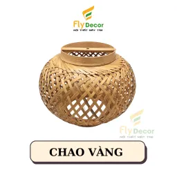 Chao Đèn Mây Tre Thả Trần Trang Trí, Lồng Đèn Treo Tết Hình Tròn Cao Cấp (Hàng Xuất Khẩu) - Flydecor