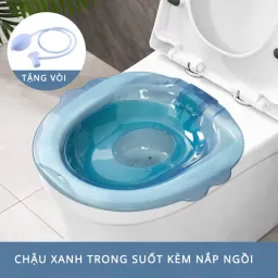 Chậu Xông Rửa Vệ Sinh Trong Suốt Dành Cho Người Già Chậu Rửa Mông, Xông Vùng Kín Cho Nam Và Nữ Đồ Dùng Phòng Tắm(TBB105)