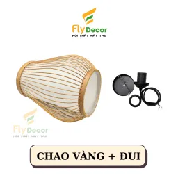 Đèn Lồng Mây Tre, Đèn Thả Mây Tre Đan Trang Trí Lõi Hoa Có Giấy (Hàng Xuất Khẩu)