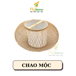 Đèn Mây Tre Đan Thả Trần Hình Kén Tăm Chéo Cho Quán Cafe, Phòng Ngủ, Phòng Khách