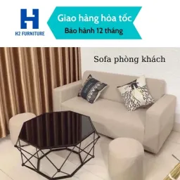 [Freeship Hà Nội] Ghế Sofa Nỉ H2 Bền Đẹp Khung Gỗ Tự Nhiên Sofa Phòng Khách, Phòng Ngủ, Sofa Decor Đủ Kích Thước