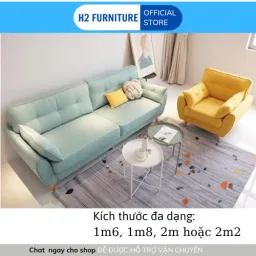 [Freeship Hà Nội] Ghế Văng Sofa Nỉ H2 Furniture Dành Cho 3 Tới 5 Người Ngồi, Sofa Phòng Khách Phong Cách Bắc Âu