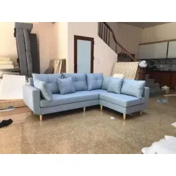 [Freeship HN] Ghế Sofa Góc L Nỉ Kích Thước 2m2x1m6 H2 Furniture 2m2x1m4 Sofa Góc L Di Động Thông Minh