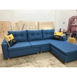 [Freeship HN] Sofa Góc L Kích Thước 2m2x1m4 Bọc Nỉ Màu Sắc Tự Chọn H20L9 Kết Cấu Khung Gỗ Chắc Chắn Cho Phòng Khách