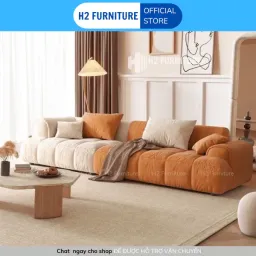 Ghế Sofa Nỉ Cao Cấp Chống Trượt Nước - Sofa Bread H2 Furniture Khung Gỗ Chắc Chắn Bảo Hành 12 Tháng