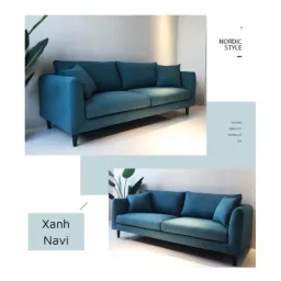 Ghế Sofa Nỉ Cao Cấp H20V6 H2 Furniture Mặt Đệm Êm Ái Đàn Hồi Với Thiết Kế Đơn Giản Phù Hợp Chung Cư Mini, Phòng Ngủ