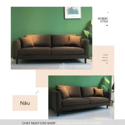 Ghế Sofa Nỉ Cao Cấp H20V6 H2 Furniture Mặt Đệm Êm Ái Đàn Hồi Với Thiết Kế Đơn Giản Phù Hợp Chung Cư Mini, Phòng Ngủ