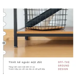 Giá Treo Quần Áo Kết Hợp Kệ Để Đồ Phía Trên RICHOME WA211-1 Size To, Khung Sắt Chắc Chắn (Mẫu Mới)