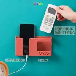 Hộp Đựng Điện Thoại Sạc, Điều Khiển TV Đa Năng Treo Tường Tiện Lợi - Không Cần Khoan, Không Để Lại Dấu Vết Babo TA22