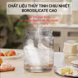 Hũ Thủy Tinh, Hộp Đựng Cà Phê, Lọ Có Van Hút Chân Không Nắp Đậy Bảo Quản Đồ Khô Thực Phẩm Chống Ẩm Cao Cấp Nhà Bếp