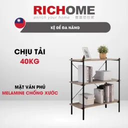 Kệ Để Đồ Đa Năng, Kệ Trưng Bày Chân Sắt Chắc Chắn Thiết Kế Hiện Đại, Sang Trọng RICHOME SH572