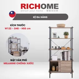 Kệ Để Đồ Đa Năng, Kệ Trưng Bày Khung Sắt Chắc Chắn Thiết Kế Hiện Đại, Sang Trọng - RICHOME SH575