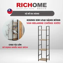 Kệ Để Đồ Đa Năng, Kệ Trưng Bày Khung Sắt Chắc Chắn, Thiết Kế Hiện Đại, Sang Trọng - RICHOME SH603