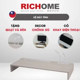 Kệ Để Máy Tính, Kệ Decor Bàn Học Chống Gù Ván Melamine Chống Xước, Nổ Thiết Kế Sang Trọng - RICHOME SH613