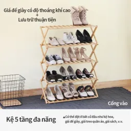 Kệ Giày Đa Năng RICHOME SH541, Kệ Để Đồ 5 Tầng Thông Minh, Kệ Để Giày Dép Chắc Chắn Tiện Lợi Bền Bỉ