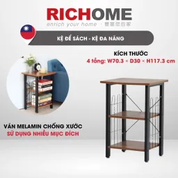 Kệ Tab Đầu Giường, Kệ Để Đồ Nhỏ Gọn Chắc Chắn Ván Phủ MDF Chống Xước, Chống Nổ RICHOME SH529