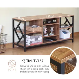 Kệ Tivi, Kệ Tab TV157 Chắc Chắn Ván Phủ MDF Chống Xước Thiết Kế Sang Trọng Tiện Lợi - RICHOME TV157