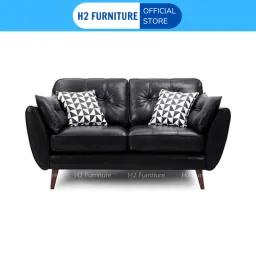 [Miễn Ship HN] Ghế Sofa Da Tay Nhót H2 Furniture Dành Cho 3 Đến 4 Người Ngồi Bảo Hành 1 Năm