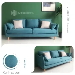 [Miễn Ship HN] Ghế Sofa H20V8 Bọc Nỉ Cao Cấp Màu Sắc Tự Chọn - Dễ Dàng Tháo Ra Vệ Sinh - Đệm Ngồi Êm Ái Đàn Hồi