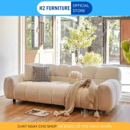 [Miễn Ship HN] Ghế Sofa Nỉ Lông Cừu Moyu Cao Cấp H2 Furniture Chất Liệu Êm Ái, Mềm Mại - Sofa Nỉ Xù Màu Sắc Đa Dạng