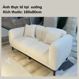 [Miễn Ship HN] Ghế Sofa Nỉ Lông Cừu Với Đệm Lò Xo Chân Inox Chắc Chắn H20V7 Bảo Hành 12 Tháng