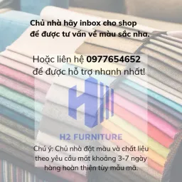 [Miễn Ship HN] Ghế Sofa Nỉ Nava Cao Cấp H2 Furniture Đệm Lò Xo Đàn Hồi Êm Ái Kích Thước Theo Yêu Cầu Bảo Hành 1 Năm