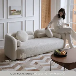 [Miễn Ship HN] Ghế Sofa Nỉ Nava Cao Cấp H2 Furniture Đệm Lò Xo Đàn Hồi Êm Ái Kích Thước Theo Yêu Cầu Bảo Hành 1 Năm