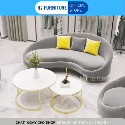 [Miễn Ship HN] Ghế Sofa Xoài Nỉ Cao Cấp / Sofa Cong Decor Đủ Màu Sắc Và Kích Thước Theo Yêu Cầu