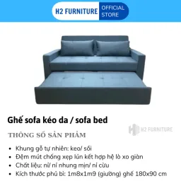 Sofa Giường Kéo Đa Năng Thông Minh 2 Trong 1 H2 Furniture