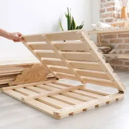 Giường Ngủ Gỗ Pallet Gấp Gọn Phong Cách Tối Giản