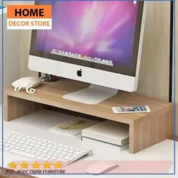 Kệ Màn Hình Máy Tính Để Bàn Có Kèm Kệ Sách Mini Tiện Lợi NTFurniture